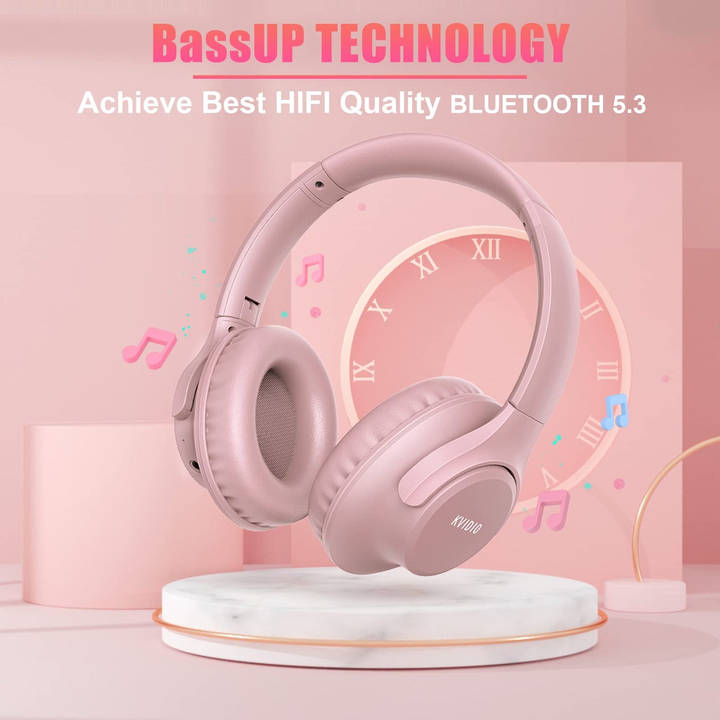 Over Ear Wireless Bluetooth Headphone with 65 Hours Playtime