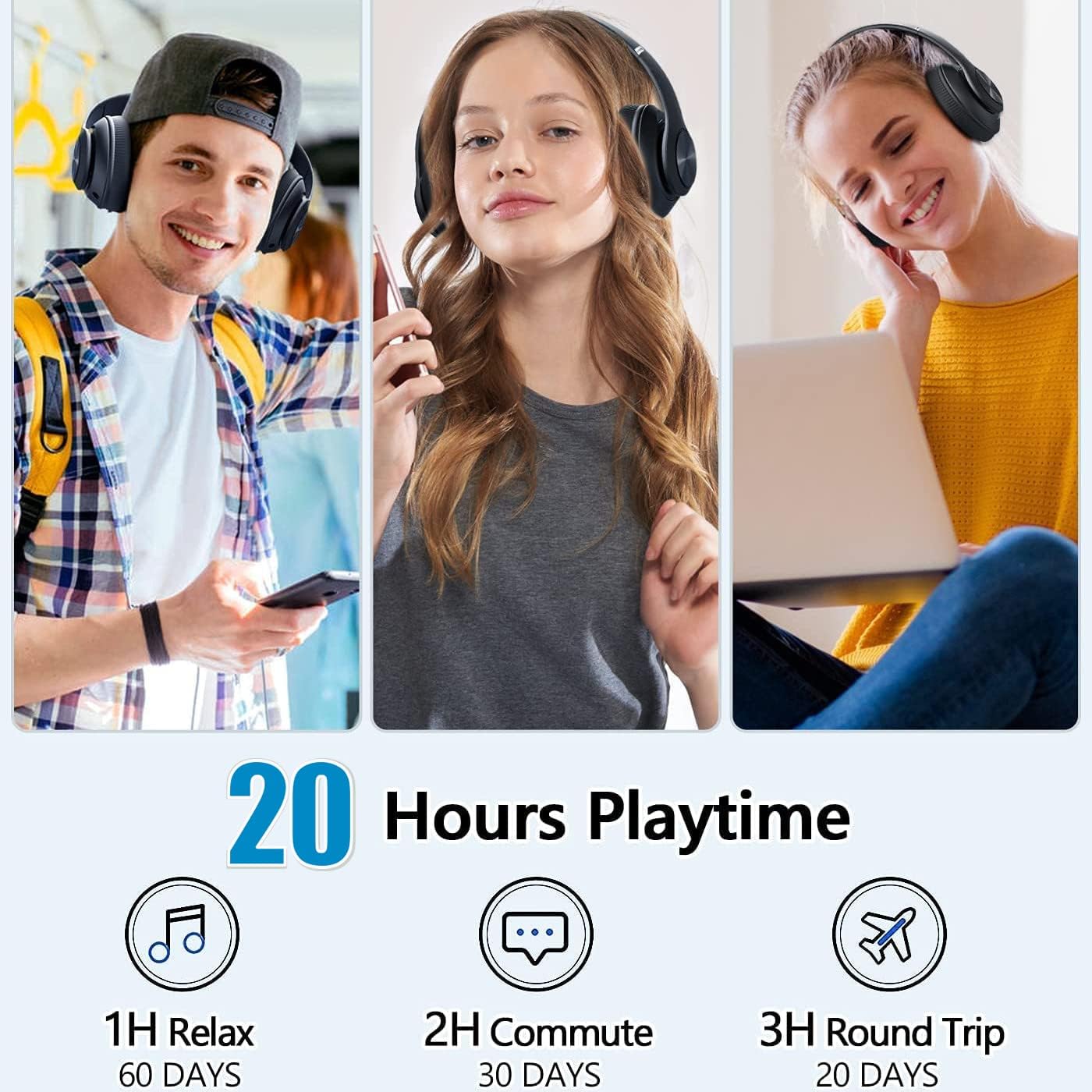 Bluetooth Over-Ear Foldable Wireless & Wired Stereo Headphones