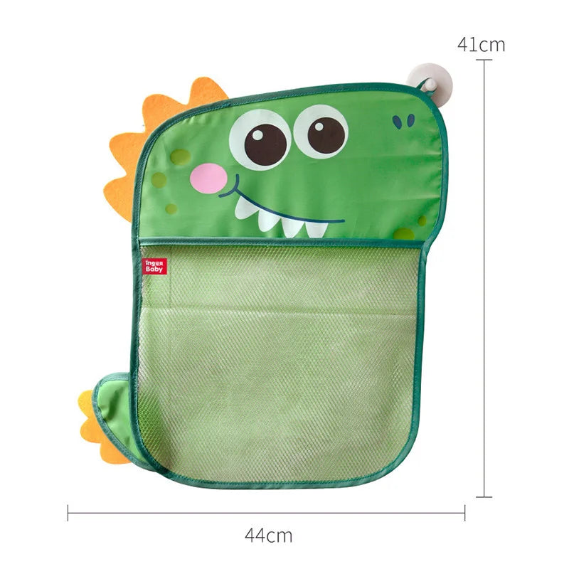 Baby Shower Water Toy Net Storage Bag with Strong Suction Cup, Bathroom Organizer