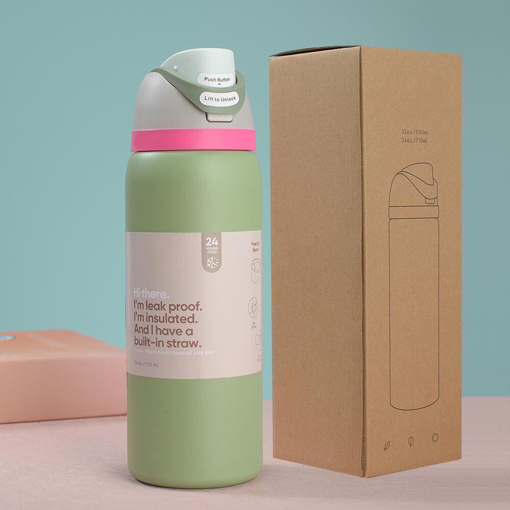 mxei green flask easy to hold