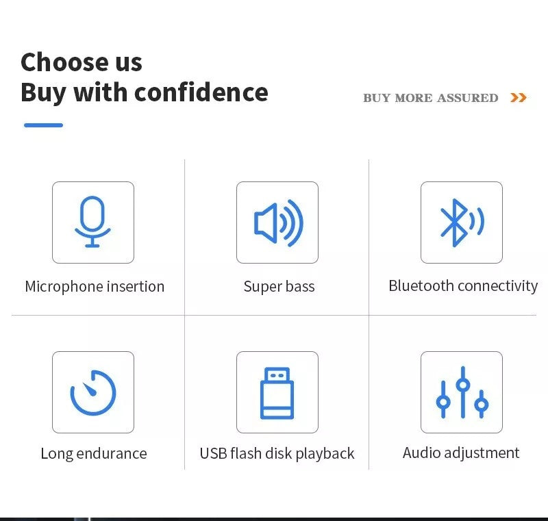 Portable Bluetooth Speaker – RGB Lights, FM Radio, Powerful Bass, USB & TF Support