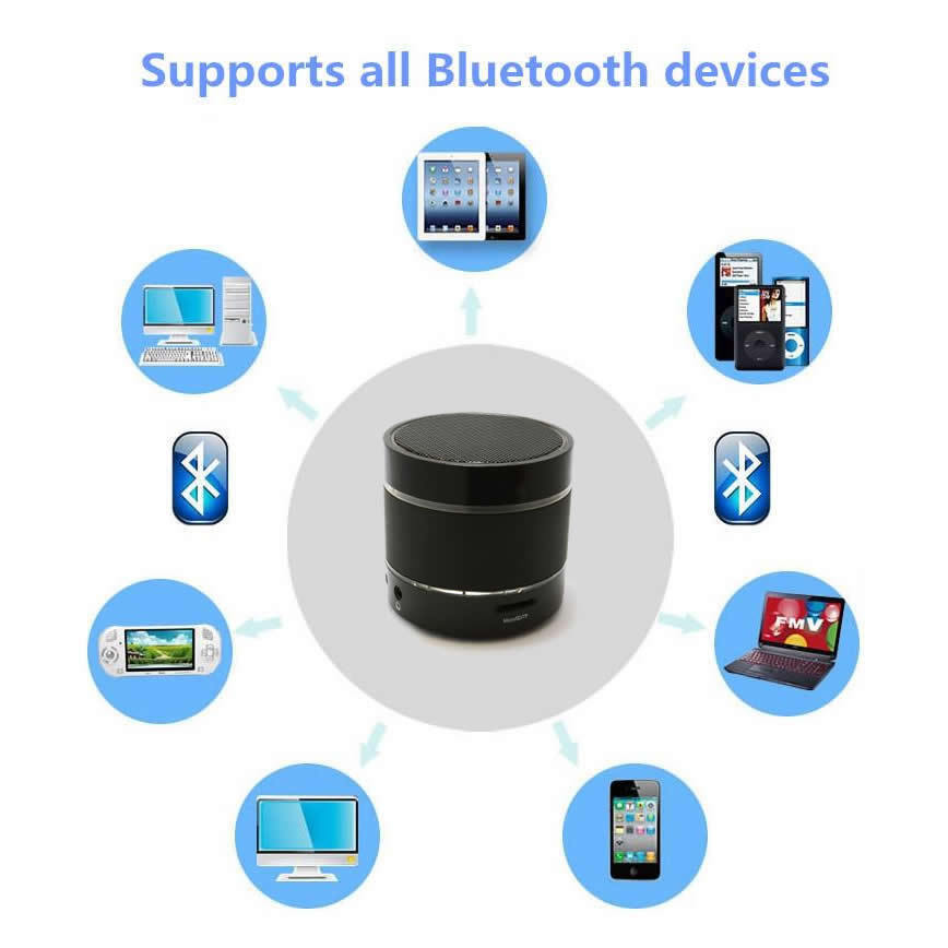 Bluetooth Wireless Speaker Portable with LED Light & Extra Bass