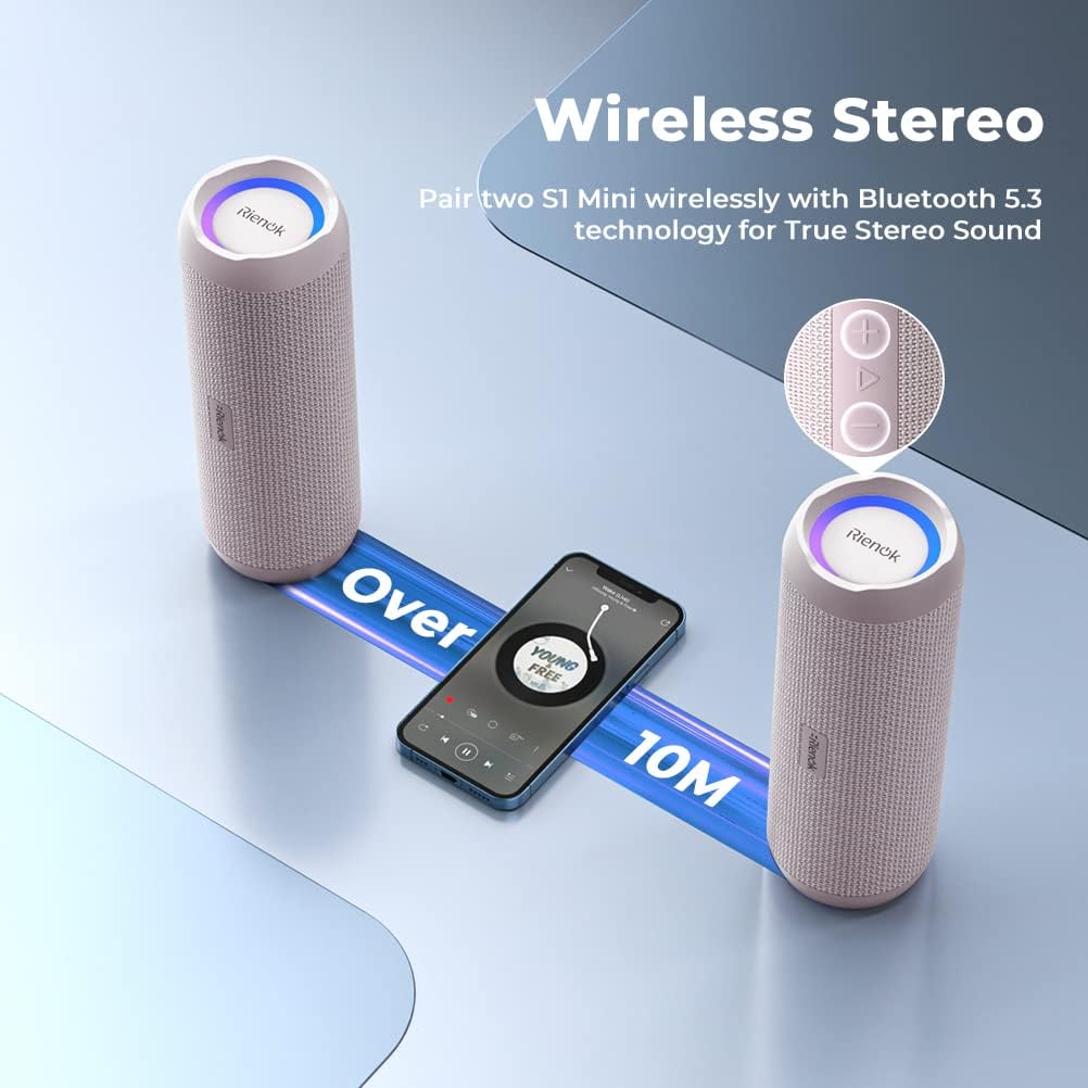 Bluetooth 5.3 Portable, Wireless, and Waterproof Speaker with 30W Enhanced Bass