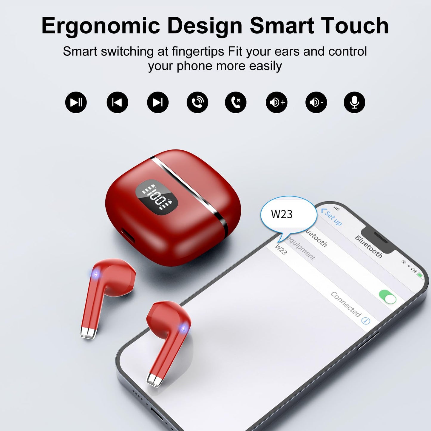 Wireless Earbuds - Bluetooth 5.3 Headphones HiFi Stereo Deep Sound