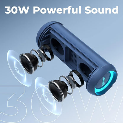Bluetooth 5.3 Portable, Wireless, and Waterproof Speaker with 30W Enhanced Bass