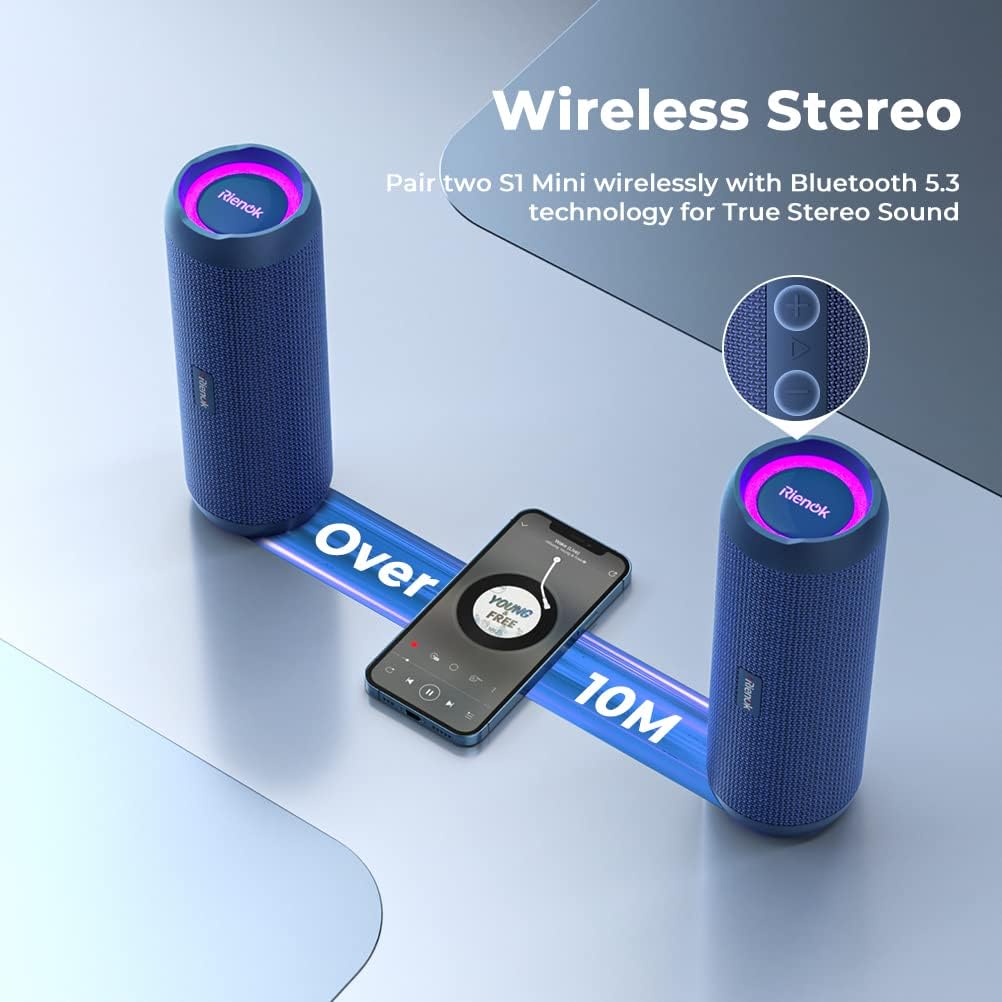 Bluetooth 5.3 Portable, Wireless, and Waterproof Speaker with 30W Enhanced Bass
