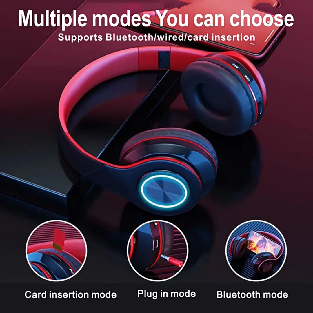Wireless Bluetooth 5.0 Foldable headphone with Built-in microphone and Stereo Sound