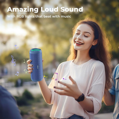Bluetooth 5.3 Portable, Wireless, and Waterproof Speaker with 30W Enhanced Bass