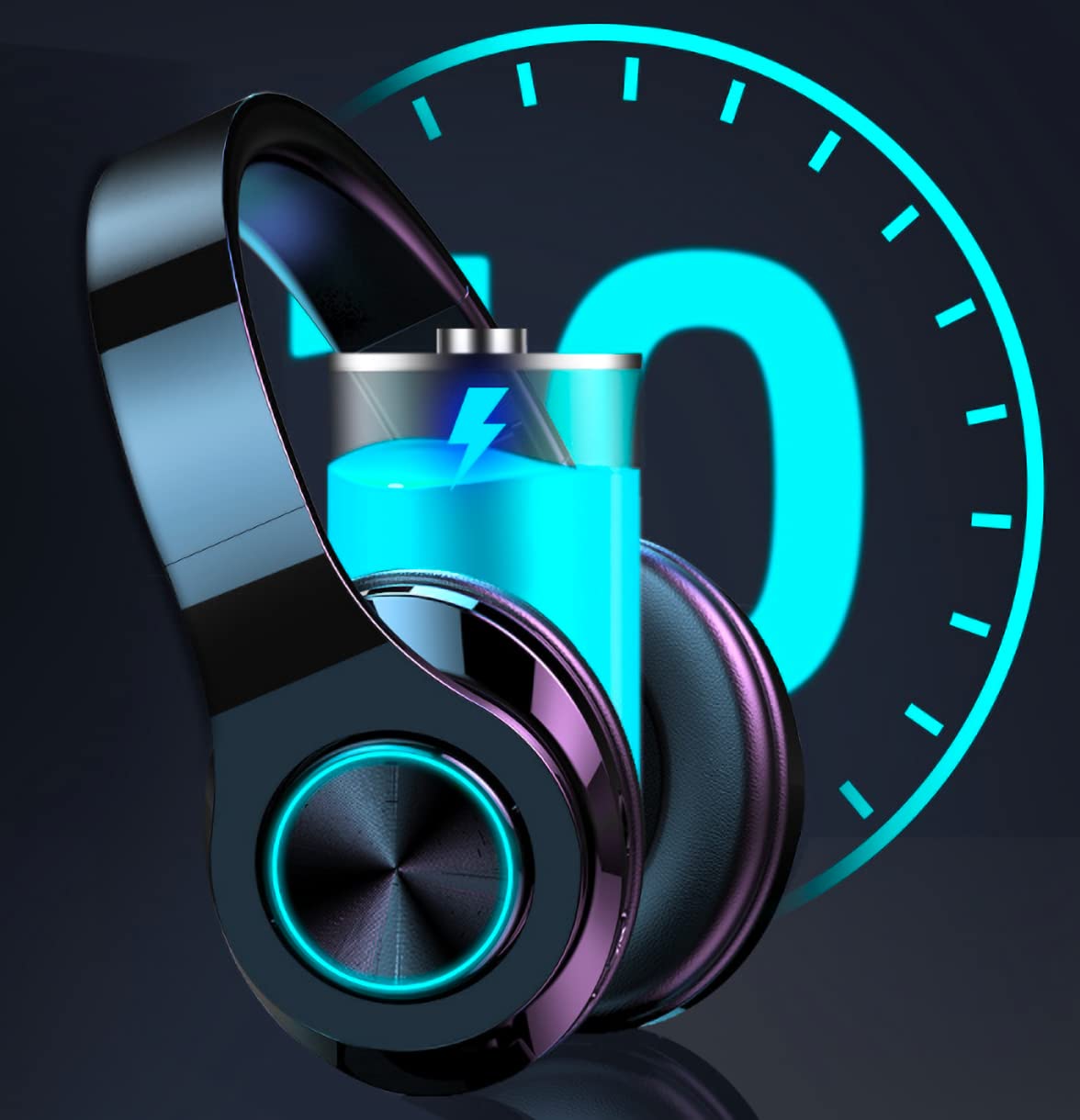 Wireless Bluetooth 5.0 Foldable headphone with Built-in microphone and Stereo Sound