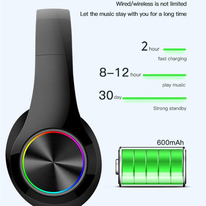 Bluetooth Over-Ear Foldable Wireless & Wired Stereo Headphones