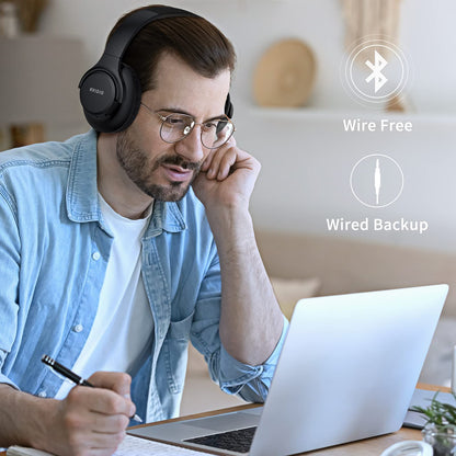 Over Ear Wireless Bluetooth Headphone with 65 Hours Playtime
