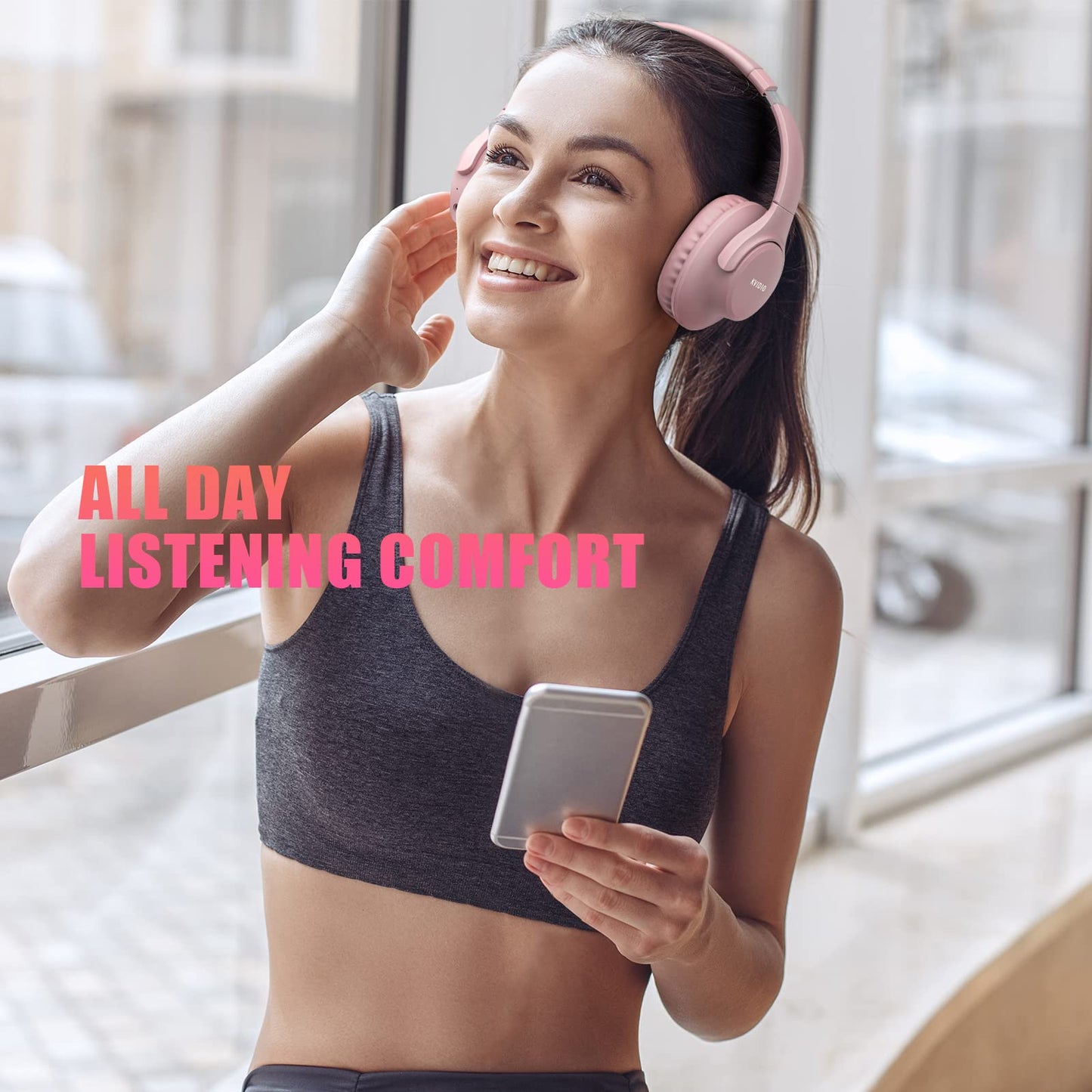 Over Ear Wireless Bluetooth Headphone with 65 Hours Playtime