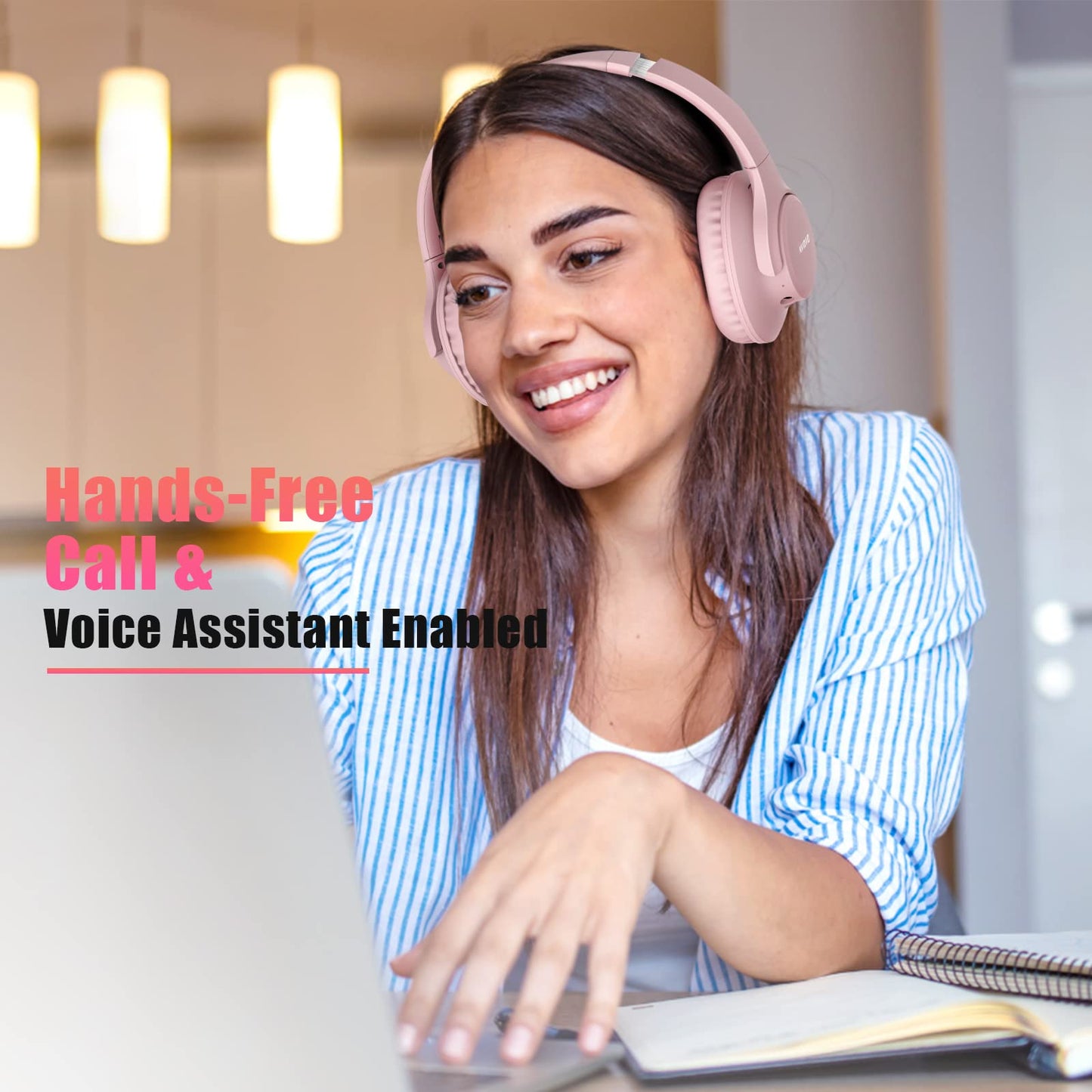 Over Ear Wireless Bluetooth Headphone with 65 Hours Playtime