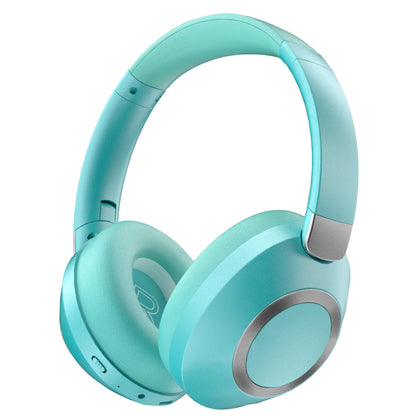 Active Noise Cancelling Bluetooth Over-ear Headphones, 100H Playtime with Microphone