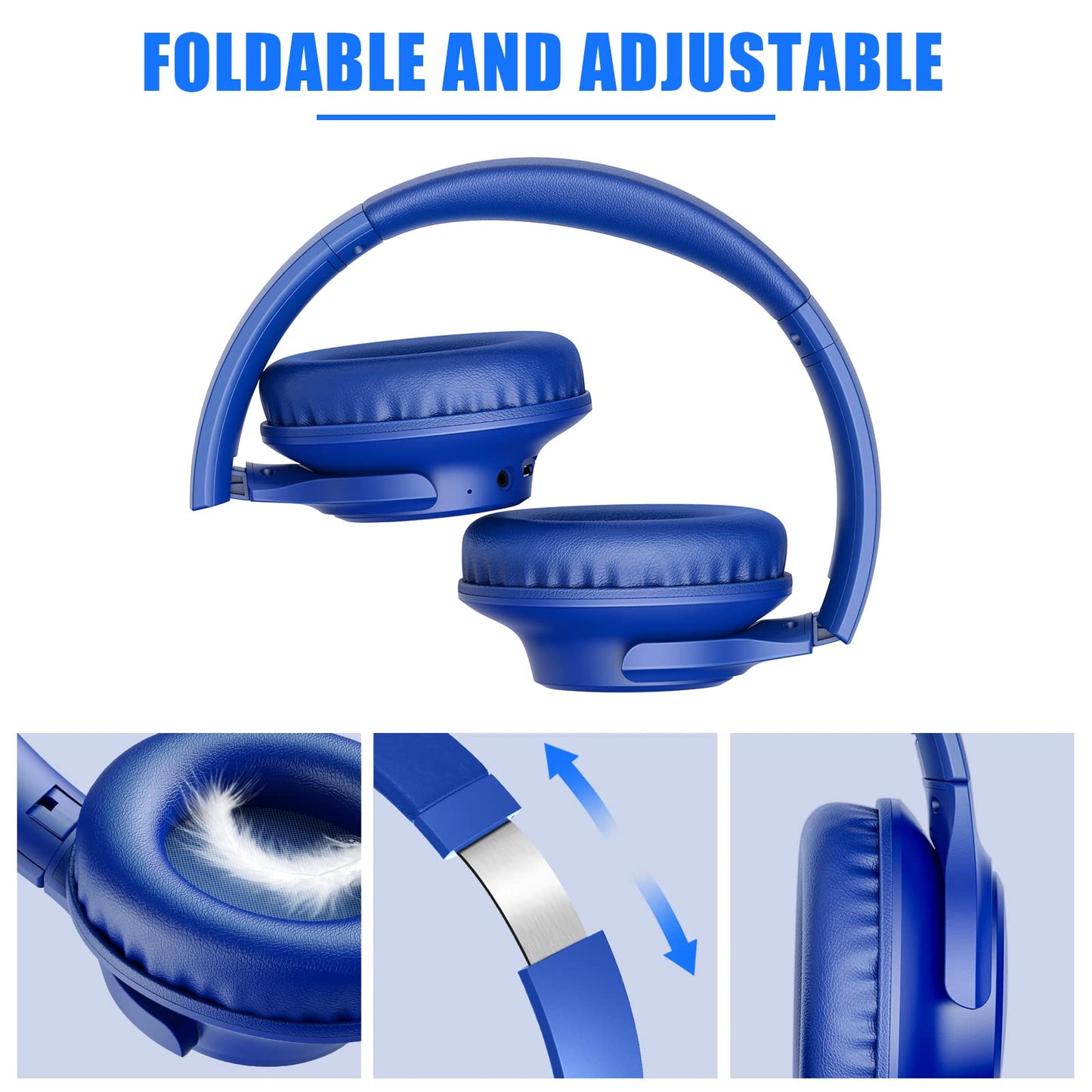 Over Ear Wireless Bluetooth Headphone with 65 Hours Playtime