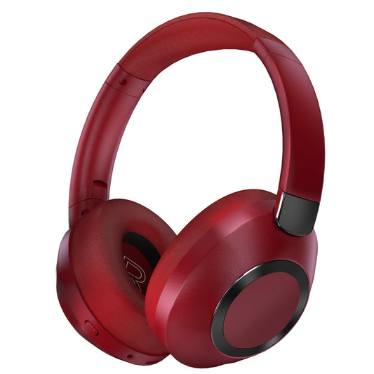 Active Noise Cancelling Bluetooth Over-ear Headphones, 100H Playtime with Microphone