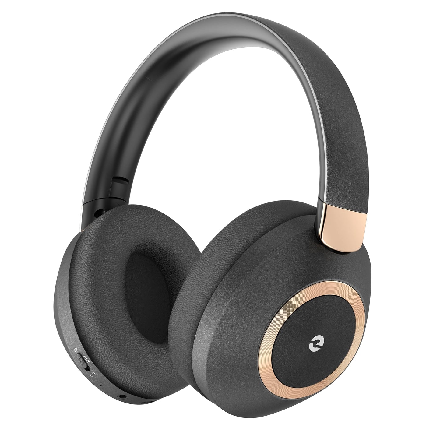 Active Noise Cancelling Bluetooth Over-ear Headphones, 100H Playtime with Microphone