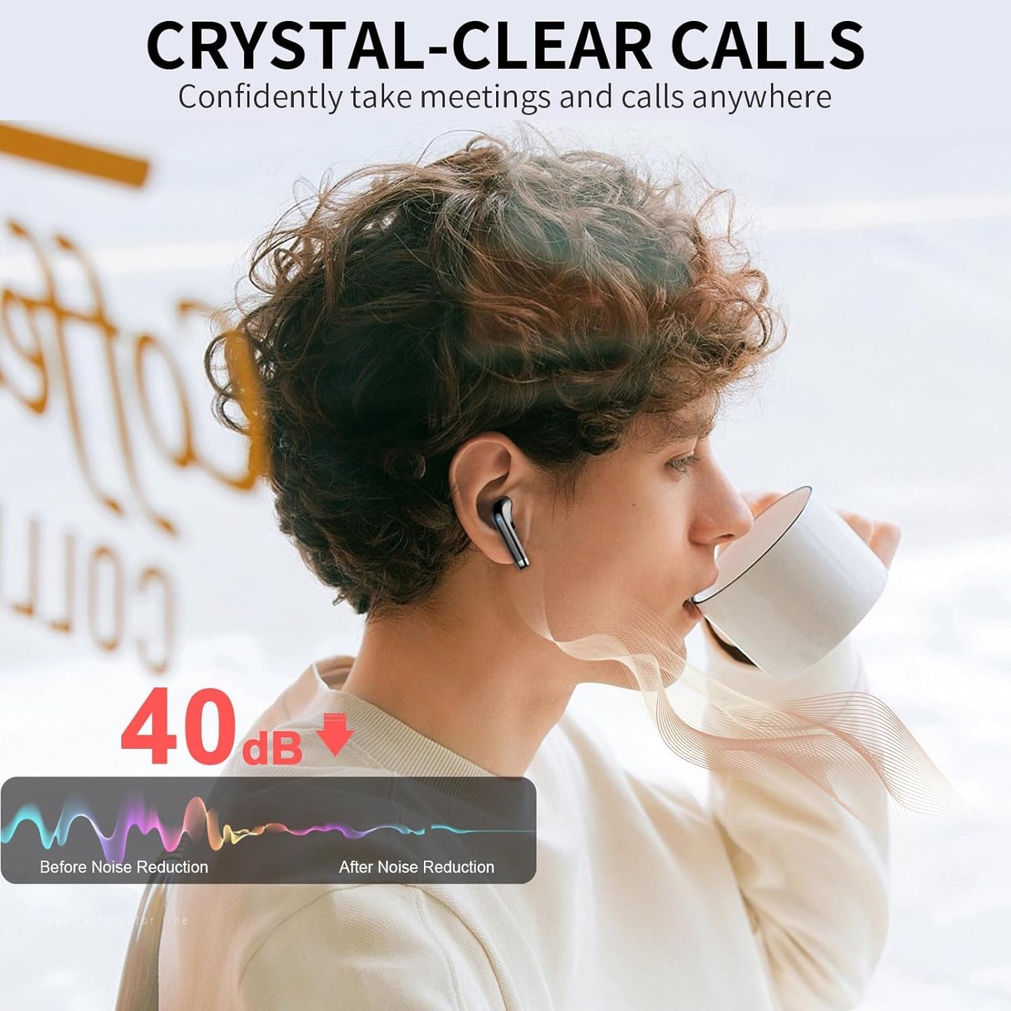 Wireless Earbuds - Bluetooth 5.3 Headphones HiFi Stereo Deep Sound