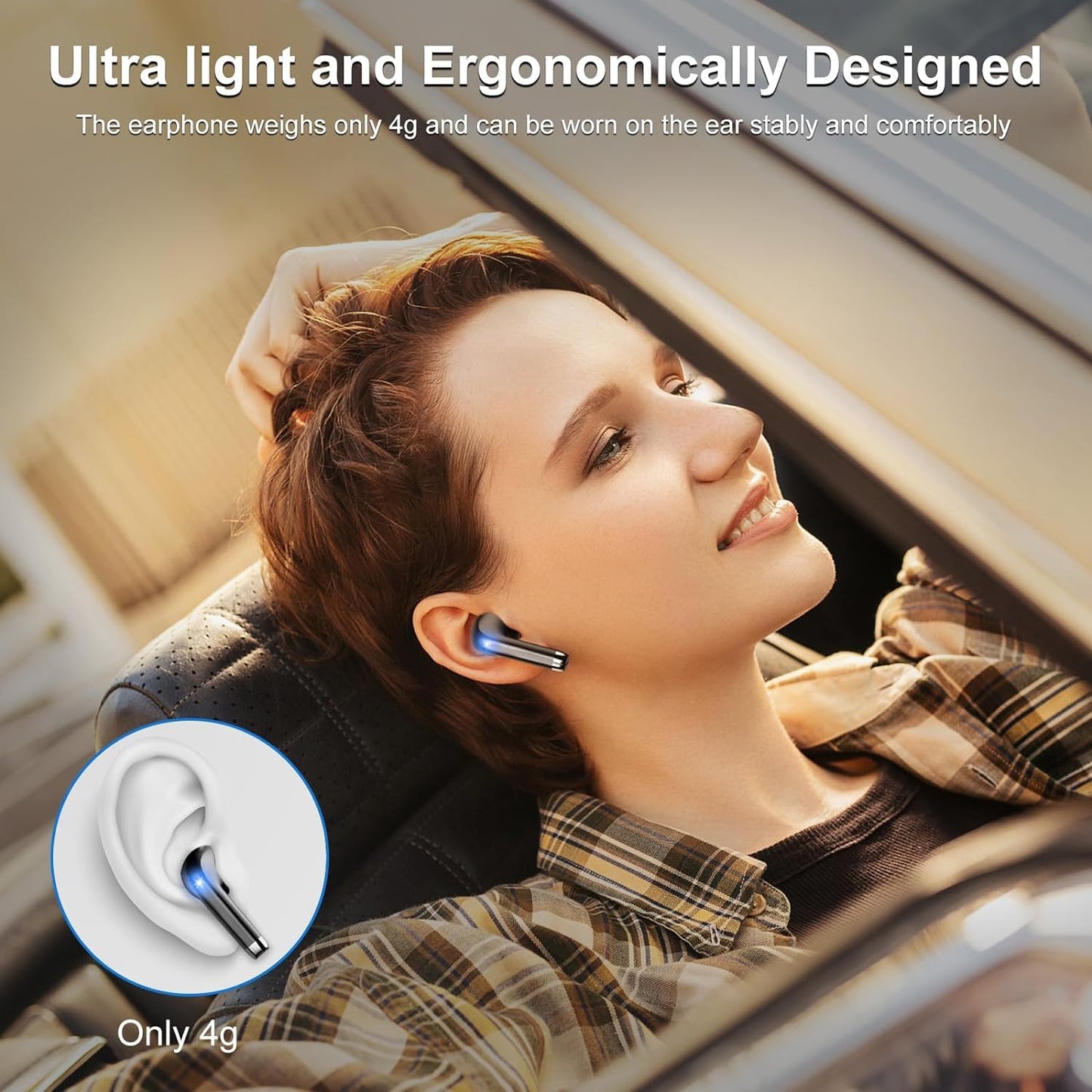 Wireless Earbuds - Bluetooth 5.3 Headphones HiFi Stereo Deep Sound