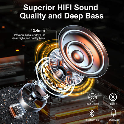 Wireless Earbuds - Bluetooth 5.3 Headphones HiFi Stereo Deep Sound