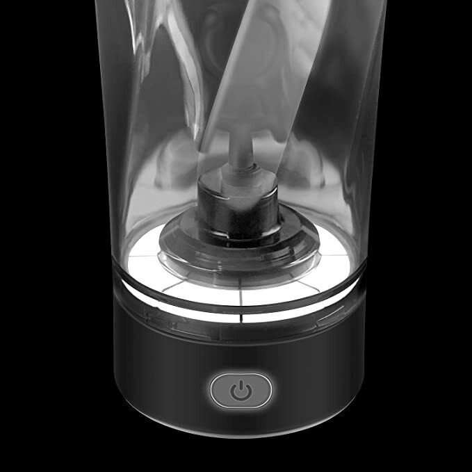 Electric shaker bottle with USB charging and detachable base