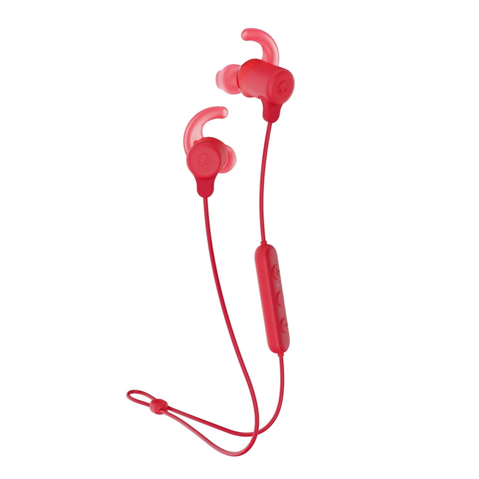 Red Skullcandy Jib+ Active earbuds with secure cable and ear tips