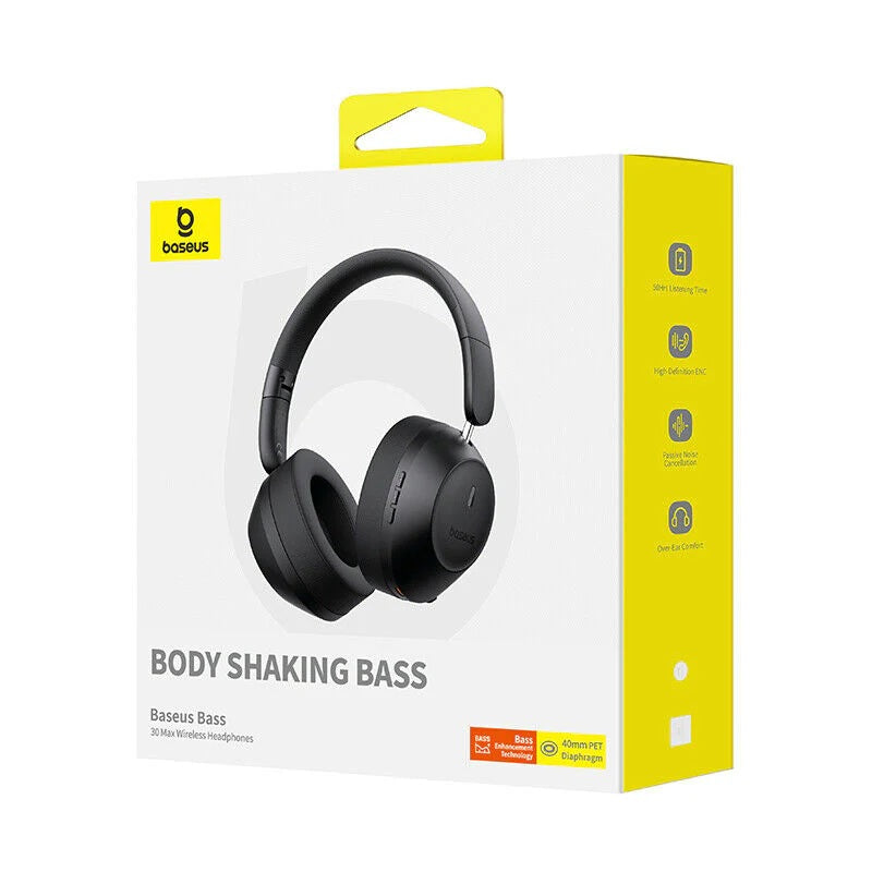 Baseus Noise Cancelling Foldable Wireless Over-Ear Headphones  Bluetooth 5.3 40H