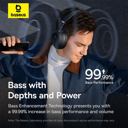 Baseus Noise Cancelling Foldable Wireless Over-Ear Headphones  Bluetooth 5.3 40H