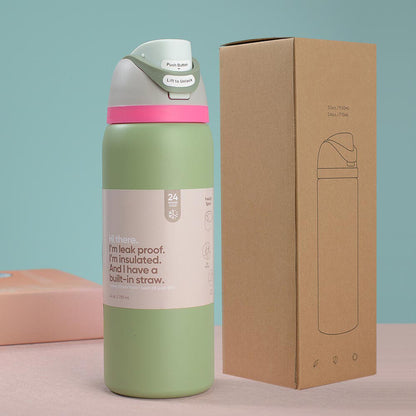 mxei green flask easy to hold