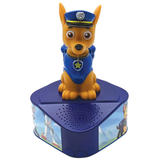 LEXIBOOK Paw Patrol Chase Bluetooth wireless speaker featuring a glowing Chase figurine