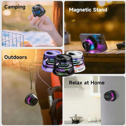 Portable Magnetic G200 LED Bluetooth Speaker Wireless Mini Speakers RGB Light