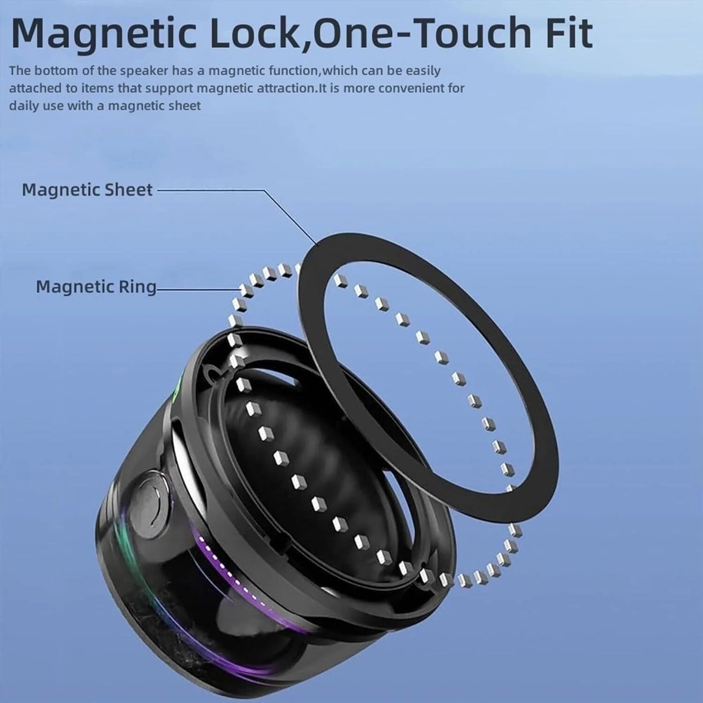 Portable Magnetic G200 LED Bluetooth Speaker Wireless Mini Speakers RGB Light