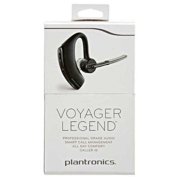 Plantronics headset in use during a commute with voice control activated