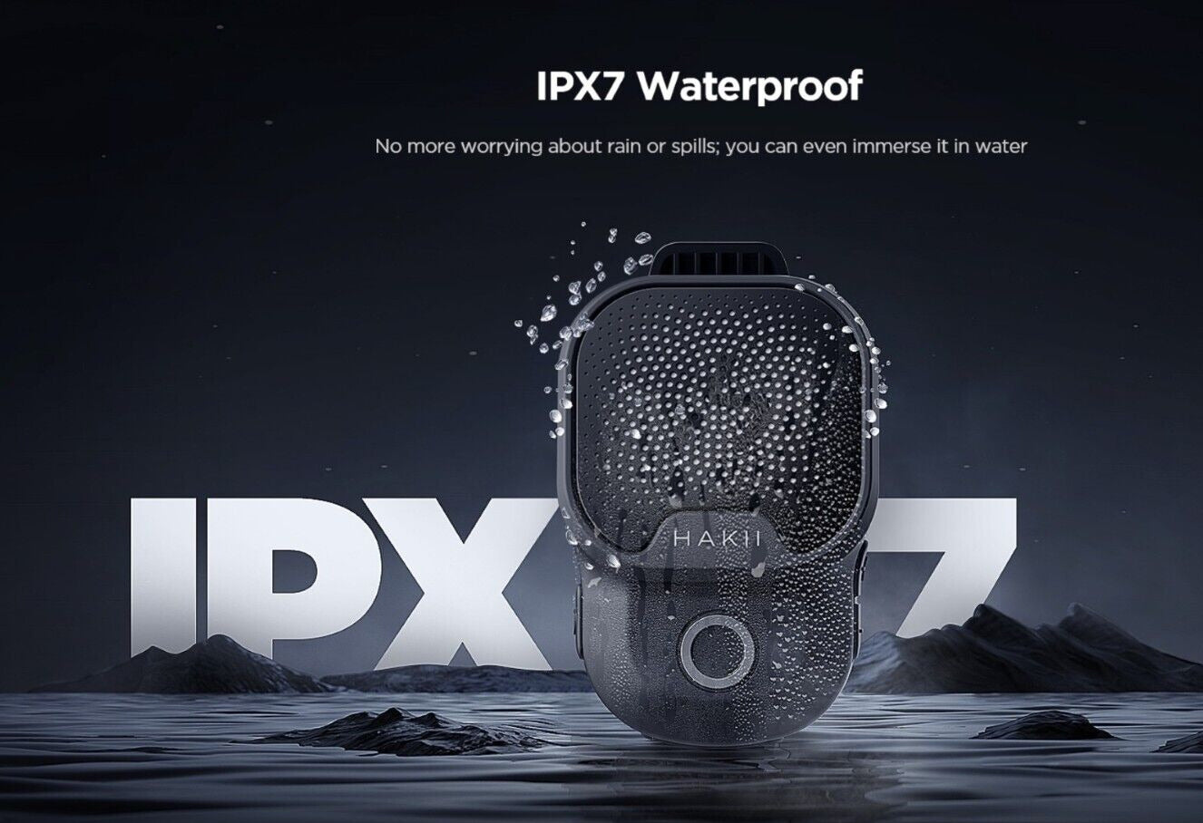 HAKll Boulder Portable Clip On Waterproof Bluetooth Speaker with 20H Playtime IPX7