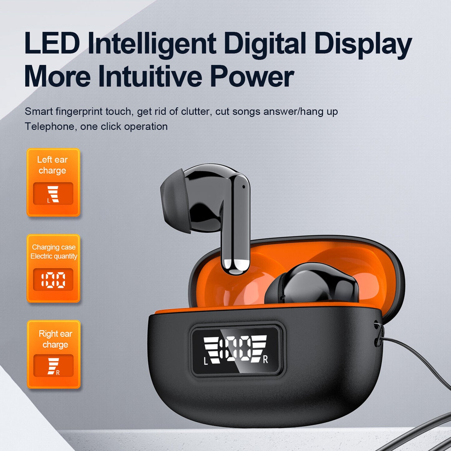Mini TWS Earbuds Bluetooth 5.3 Connectivity Play Time 4 hours with 10m Range