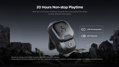 HAKll Boulder Portable Clip On Waterproof Bluetooth Speaker with 20H Playtime IPX7