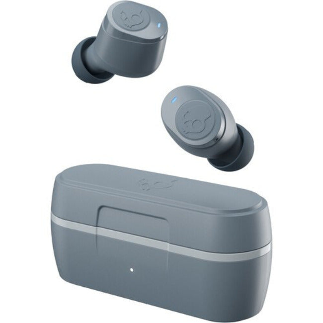 Skullcandy Jib True wireless earbuds in Chill Grey with compact charging case