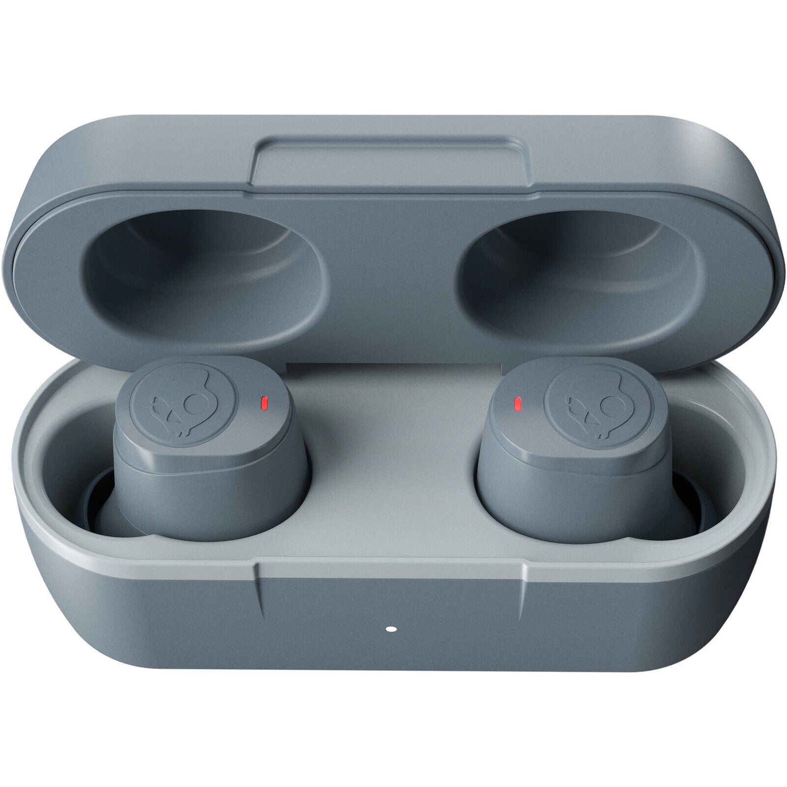 Close-up of microphone holes on both earbuds, highlighting dual-mic call clarity