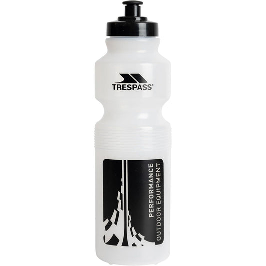 Trespass 750ML BPA-free sports water bottle with ergonomic grip and clear body